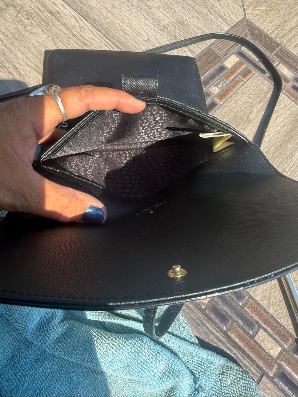 kate spade Black Saffiano Leather Crossbody Bag - Picture 9 of 12